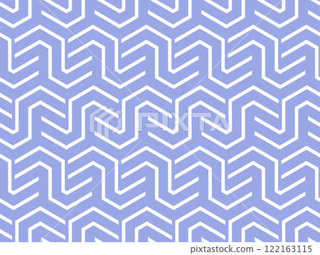 Abstract geometric pattern with stripes, lines. Seamless vector background. White and blue ornament. Simple lattice graphic design 122163115