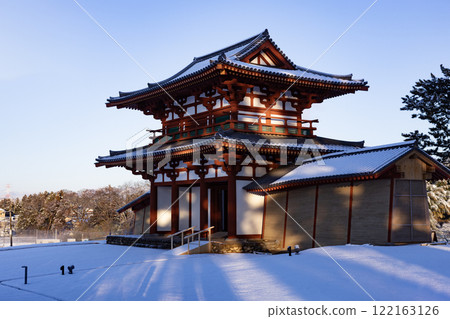 藍天白雪的多賀城市南門(多賀城市) 藍天白雪的多賀城市南門(多賀城市) 122163126