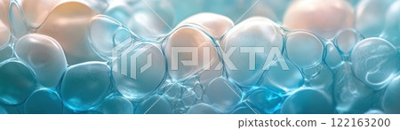 Overlapping Bubble Textures in Muted Taupe and Aqua Pastel Tones Overlapping Bubble Textures in Muted Taupe and Aqua Pastel Tones 122163200