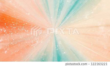 Vibrant Starburst Pattern with Glowing Accents in Multicolored Gradient Background 122163221