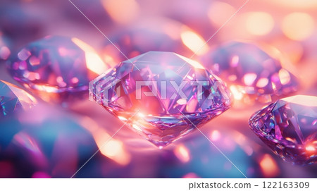 Mesmerizing Diamond Shaped Bokeh Lights Glowing in Vivid Neon Hues Mesmerizing Diamond Shaped Bokeh Lights Glowing in Vivid Neon Hues 122163309