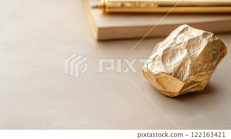 Precious Gold Investment Setup with Trend Analysis Showcasing Lucrative Opportunities 122163421