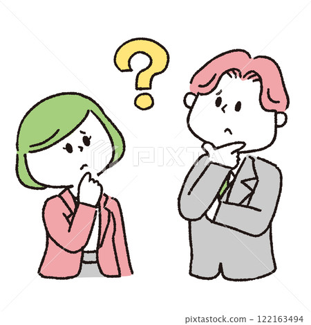 A couple with doubts A couple with doubts 122163494