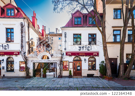 Kazimierz, former jewish quarter of Krakow. Szeroka Street. Kazimierz, former jewish quarter of Krakow. Szeroka Street. 122164348