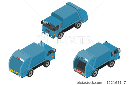 Isometric illustration: garbage truck 122165147