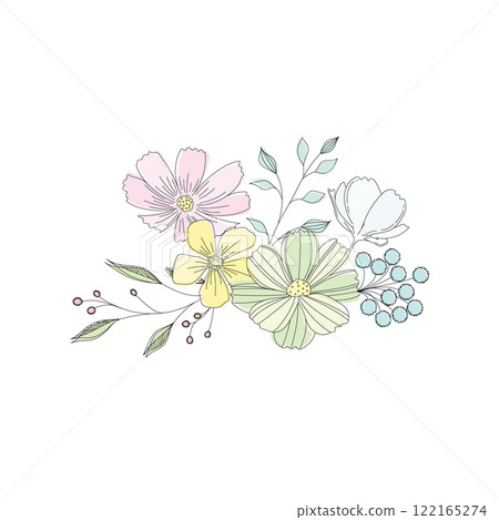 柔和色彩的可愛花束 柔和色彩的可愛花束 122165274