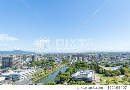 佐賀縣佐賀市從佐賀縣廳Ob望台向東看的佐賀市市容 佐賀縣佐賀市從佐賀縣廳Ob望台向東看的佐賀市市容 122165407