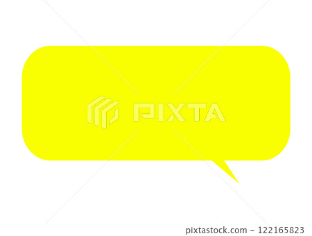 Yellow horizontal speech bubble 122165823