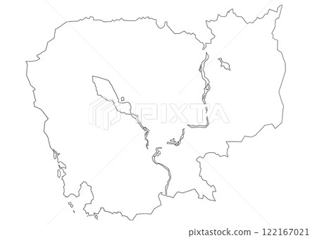 Blank map Cambodia Blank map Cambodia 122167021
