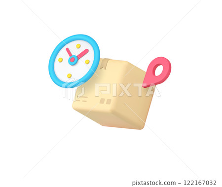 Express cargo delivery postal parcel service 3d icon realistic vector illustration 122167032