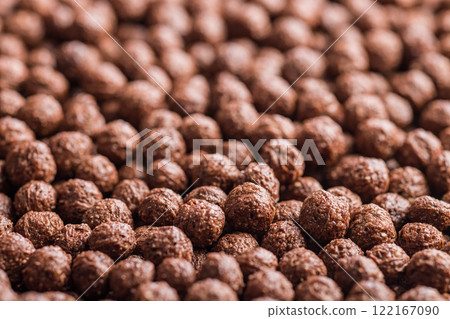 Breakfast cereal chocolate balls. Breakfast cereal chocolate balls. 122167090
