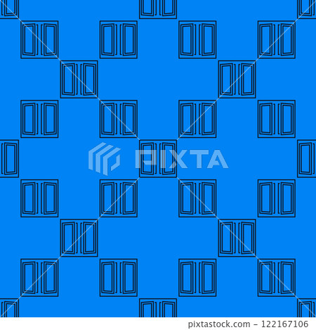 Clear Opened Window vector seamless pattern in outline style Clear Opened Window vector seamless pattern in outline style 122167106