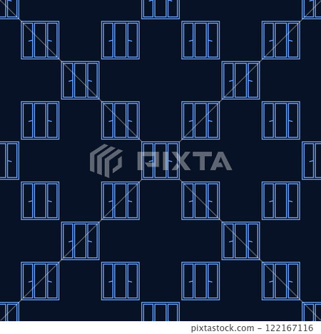 Home Closed Window vector thin line seamless pattern Home Closed Window vector thin line seamless pattern 122167116