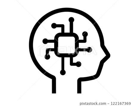 AI / artificial intelligence icon (brain mark) 122167369