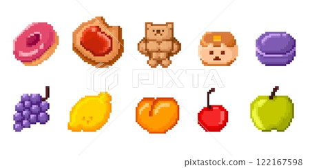 Pixel art food set 122167598