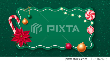 Merry Christmas decorative 3d frame Merry Christmas decorative 3d frame 122167606