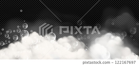 Soap foam composition with floating bubbles 122167697