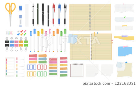 文具組、橫格筆記本、便條紙、筆、書寫用具 122168351