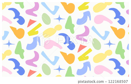 Colorful numbers illustration seamless pattern 122168507