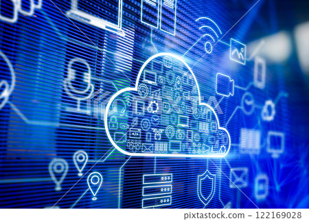 Cloud computing technology with circuit cloud on led board 122169028