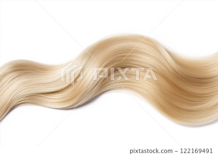 Close-up of sleek and smooth blonde hair showcasing natural gloss and texture. Beautiful healthy long blond hair lock, haircut, hairstyle. Dyed hair, coloring, hair extension, cure, treatment concept. Close-up of sleek and smooth blonde hair showcasing natural gloss and texture. Beautiful healthy long blond hair lock, haircut, hairstyle. Dyed hair, coloring, hair extension, cure, treatment concept. 122169491