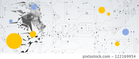 Human profile like an abstract artificial intelligence 122169954