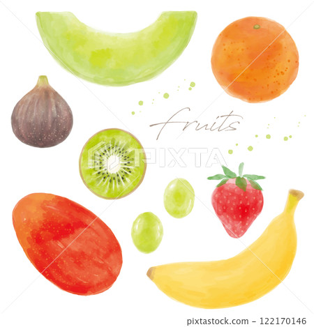 什錦水果手繪水彩套裝 122170146