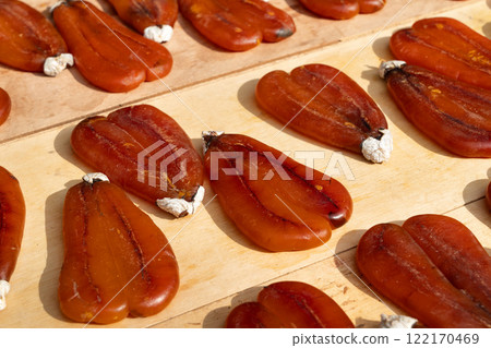 烏魚子 太陽 過年 乾燥 農曆新年 日曬 Mullet roe カラスミ 122170469