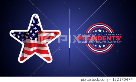 Happy Presidents Day card, Background, poster Vector illustration. 122170474