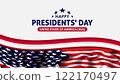 Happy Presidents Day card, Background, poster Vector illustration. 122170497