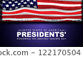 Happy Presidents Day card, Background, poster Vector illustration. 122170504