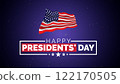 Happy Presidents Day card, Background, poster Vector illustration. 122170505