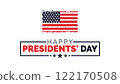 Happy Presidents Day card, Background, poster Vector illustration. 122170508