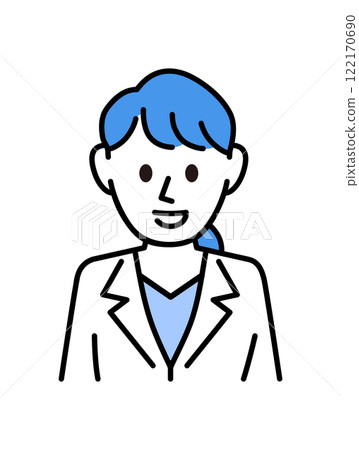 Female doctor in a white coat Female doctor in a white coat 122170690