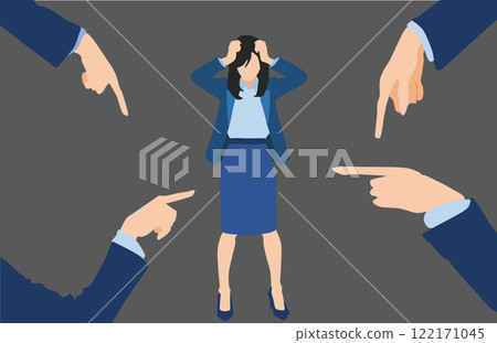 一名女商人受到權力騷擾的插圖 一名女商人受到權力騷擾的插圖 122171045