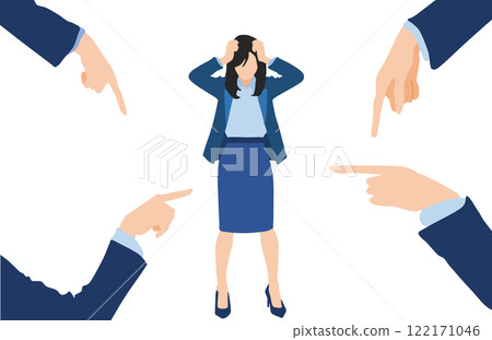 一名女商人受到權力騷擾的插圖 一名女商人受到權力騷擾的插圖 122171046