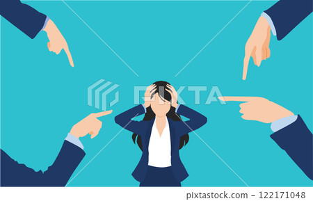 一名女商人受到權力騷擾的插圖 一名女商人受到權力騷擾的插圖 122171048