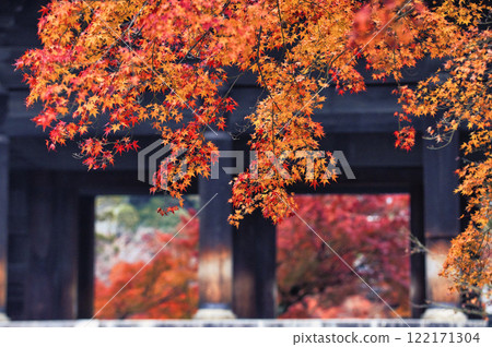 京都南禪寺水樓閣秋葉;京都南禪寺水樓閣 京都南禪寺水樓閣秋葉;京都南禪寺水樓閣 122171304