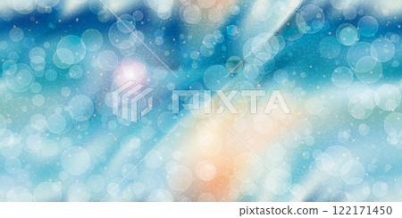 Brilliant blue blurred water as a seamless bg with overlay grainy texture and dazzling bokeh pattern Brilliant blue blurred water as a seamless bg with overlay grainy texture and dazzling bokeh pattern 122171450