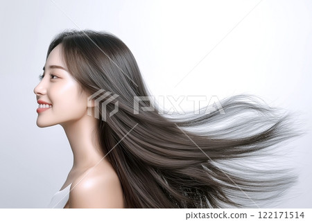 "AI generated image" of a beautiful woman with long hair "AI generated image" of a beautiful woman with long hair 122171514