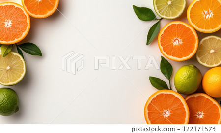 Citrus fruit including lemons, limes, grapefruits, oranges, tangerines isolated background, top view Citrus fruit including lemons, limes, grapefruits, oranges, tangerines isolated background, top view 122171573
