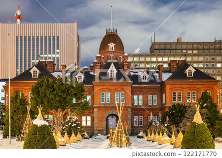 冬日黃昏，前北海道政府辦公室（紅磚政府大樓），北海道札幌 122171770