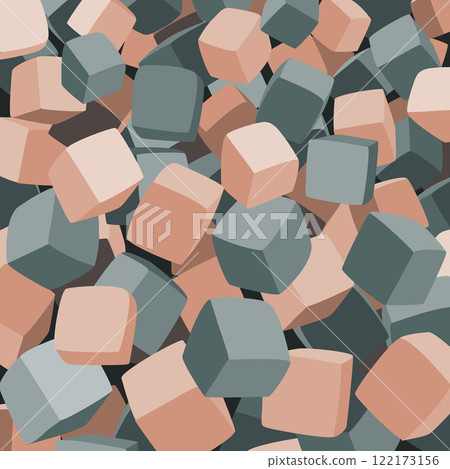 Foam cubes pit background. Funny soft cowered blocks of kids playing. Vector illustration Foam cubes pit background. Funny soft cowered blocks of kids playing. Vector illustration 122173156
