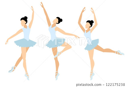 Vector people. Performance of ballet dancers. The ballerina is dancing. Vector illustration isolated Vector people. Performance of ballet dancers. The ballerina is dancing. Vector illustration isolated 122175238