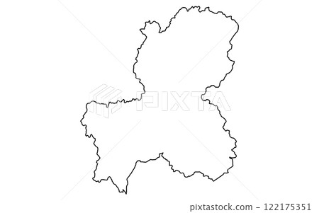 岐阜縣現實地圖(線描) 岐阜縣現實地圖(線描) 122175351