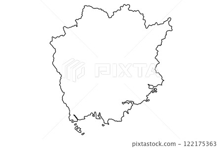 岡山現實地圖（線描） 122175363