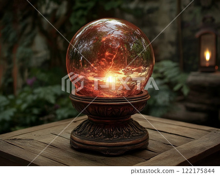Fortune telling crystal ball AI image 122175844