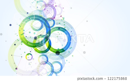 Abstract background with gradient circles. Scientific, futuristic theme with plexus effect. Abstract background with gradient circles. Scientific, futuristic theme with plexus effect. 122175868