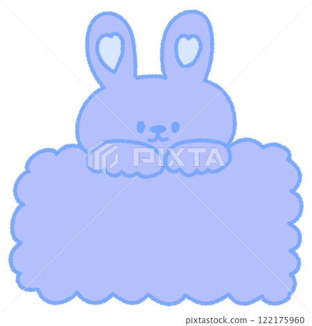 Cute speech bubble rabbit (blue) transparent Cute speech bubble rabbit (blue) transparent 122175960