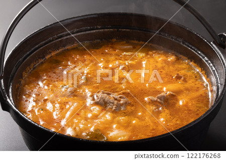 Beef kimchi rice porridge 122176268